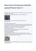 Illinois Permit Test Questions 2023 2024 updated Practice Tests 1-3