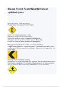 Illinois Permit Test 2023-2024 latest updated pass