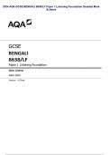 2024 AQA GCSE BENGALI 8638&sol;LF Paper 1 Listening Foundation Detailed Mark Scheme