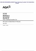 2024 AQA GCSE BENGALI 8638&sol;SF Paper 2 Speaking Foundation Tier Detailed Mark Scheme