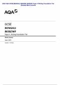 2024 AQA GCSE BENGALI 8638&sol;WH 8638&sol;WF Paper 4 Writing Foundation Tier Detailed Mark Scheme