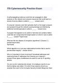 ITS Cybersecurity Practice Exam questions and answers