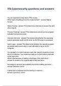 ITS Cybersecurity questions and answers