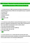 2025 MDC 4 Exam 1 A & B Combined Actual Exam Qs & Ans to Pass the Exam&comma; 100&percnt; Verified - PDF Rasmussen