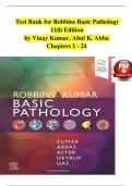 ROBBINS BASIC PATHOLOGY 11TH EDITION TEST BANK BY KUMAR&comma; ABBAS&comma; ASTER ISBN- 978-0323790185 Latest Verified Review 2024 Practice Questions and Answers for Exam Preparation&comma; 100&percnt; Correct with Explanations&comma; Highly Recommended&comma; Download to Score A&plus;