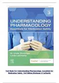 Test Bank-Understanding Pharmacology Essentials for Medication Safety  3rd Edition by M&period; Linda Workman & LaCharity latest