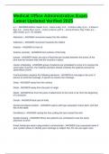 Medical Office Administrative Exam Latest Updated Verified 2025