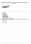 2024 AQA GCSE POLISH 8688&sol;RH Paper 3 Reading Higher Tier Detailed Mark Scheme