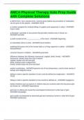 AMCA Physical Therapy Aide Prep Guide with Complete Solutions