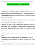 2025 CNA TMU Headmaster Vocabulary Test Actual Qs & Ans to Pass the Exam&comma; 100&percnt; Verified - PDF