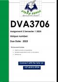DVA3706 Assignment 2 (QUALITY ANSWERS) Semester 1 2025