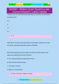 NUR401 - Midterm Exam Questions and  Correct Answers &vert; Latest Update