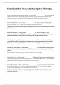 Emotionally Focused Couples Therapy Exam Study Questions With Advanced Answers Graded A&plus;