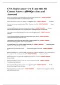 CNA final exam review Exam with All Correct Answers &lpar;100 Questions and Answers&rpar;