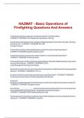 HAZMAT - Basic Operations of  Firefighting Questions And Answers 