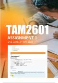 TAM2601 Assignment 1 2025 - Due 21 May 2025