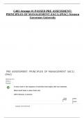 C483 Attempt &num;1 PASSED PRE ASSESSMENT&colon; PRINCIPLES OF MANAGEMENT &lpar;IAC1&rpar; &lpar;PIAC&rpar; Western Governors University