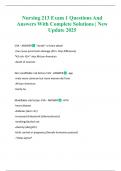 Nursing 213 Exam 1 Questions And Answers With Complete Solutions &vert; New Update 2025