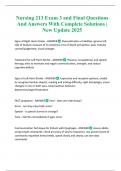 Nursing 213 Exam 3 and Final Questions And Answers With Complete Solutions &vert; New Update 2025
