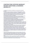 CONTRACTING OFFICER WARRANT BOARD QUESTIONS & ANSWERS &lpar;RATED A&plus;&rpar;