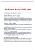 Sex & Gender Questions And Answers 