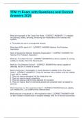 TFM 11 Exam with Questions and Correct Answers 2025&period;