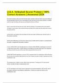 U&period;S&period;A&period; Volleyball Scorer Pretest &vert; 100&percnt; Correct Answers &vert; Answered 2024