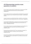 ATI Pharmacology practice exam questions & answers