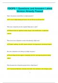 FDOPS 1 Questions and Answers Latest  Version Already Passed