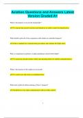Aviation Questions and Answers Latest  Version Graded A&plus;