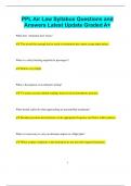 PPL Air Law Syllabus Questions and Answers Latest Update Graded A&plus;