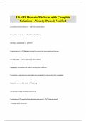 USAHS Domain Midterm with Complete Solutions &vert; Already Passed&vert; Verified