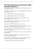 ATT Test 5 Questions And Answers With Verified Solutions &excl;&excl;&excl;