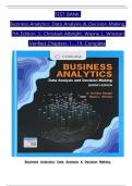 Test Bank for Business Analytics Data Analysis and Decision Making 6th Edition by S. Christian Albright, Wayne L. Winston