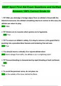 2025 ASEP Sport First AID Exam Actual Qs & Ans to Pass the Exam&comma; 100&percnt; Verified - PDF