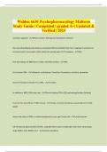 Walden 6630 Psychopharmacology Midterm Study Guide &vert; Completed &vert; graded A&plus;&vert; Updated & Verified &vert; 2024