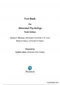 Test Bank for Abnormal Psychology 9th Edition by Thomas Oltmanns&comma;ISBN&semi; 9780134899053 All Chapters 1-18 Fully Covered&comma;Complete Guide A&plus;&vert;&vert;LATEST VERSION&vert;&vert;&period;