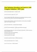 Zeta Initiation Questions and Answers with Complete Solutions &vert; 100&percnt; pass