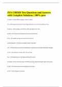 ZTA CREED Test Questions and Answers with Complete Solutions &vert; 100&percnt; pass