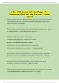 WGU-C706 Secure Software Design &lpar;PreAssessment&rpar; Questions and Answers &vert; Already passed
