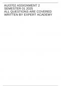 AUI3702 Assignement 2 Semester 1 2025 Whatsapp 0645167275