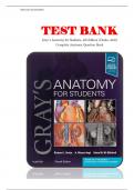 Test Bank – Gray’s Anatomy for Students (4th Edition, Drake, 2020) | Complete Anatomy Questions