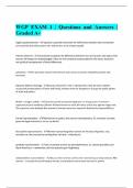 WGP EXAM 1 &vert; Questions and Answers &vert; Graded A&plus;