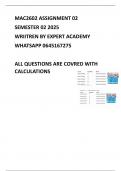 MAC2602 Assignement 2 Semester 1 2025 Whatsapp 0645167275