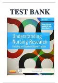 Testbank for understanding Nursing Research 6th edition by S&period; Grove&comma; J&period; Gray&comma; N&period; Burns&comma; Isbn 9780323293327&comma; Latest Edition graded A&plus; 