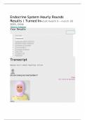 WGU D446 Adult Health II &vert; Fatima Khan Endocrine System Hourly Rounds Results &vert; Turned in 2025 &vert; 100&percnt; Passed&period;