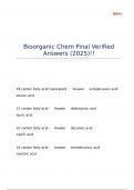 Bioorganic Chem Final Verified Answers &lpar;2025&rpar;&excl;&excl;