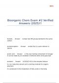 Bioorganic Chem Exam -2 Verified Answers &lpar;2025&rpar;&excl;&excl;