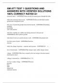 GM ATT TEST 1 QUESTIONS AND ANSWERS WITH VERIFIED SOLUTIONS 100&percnt; CORRECT RATED A&plus;