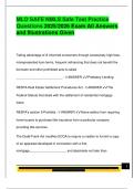 MLO SAFE NMLS Safe Test Practice  Questions 2025&sol;2026 Exam All Answers  and Illustrations Given